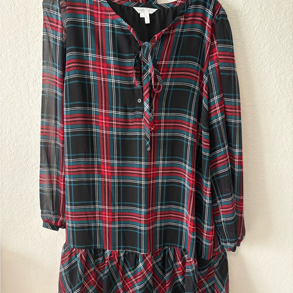 Mother & Daughter Plaid Long Sleeve Dress